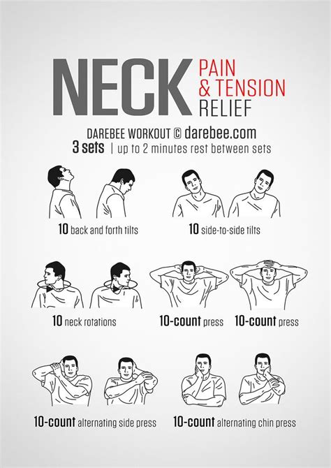 Neck Pain And Tension Relief Workout Fitness Workouts, Yoga Fitness ...