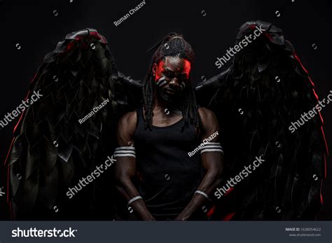 Portrait Black African Angel Gothic Dark Stock Photo 1638054622 | Shutterstock