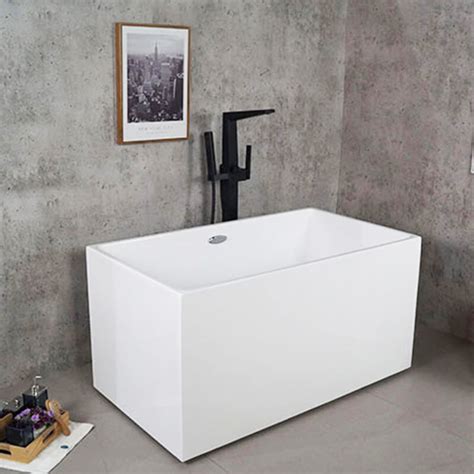 Small Freestanding Tub,47''x 27''Rectangular Small Bathtub Sizes