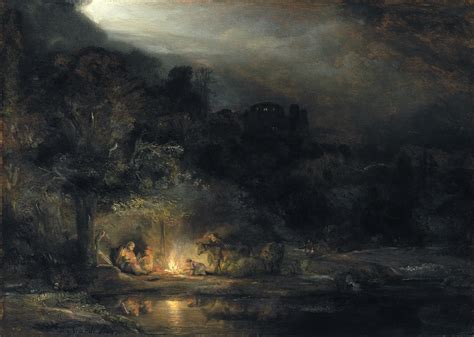 Landscape with the Rest on the Flight into Egypt by Rembrandt van Rijn ...