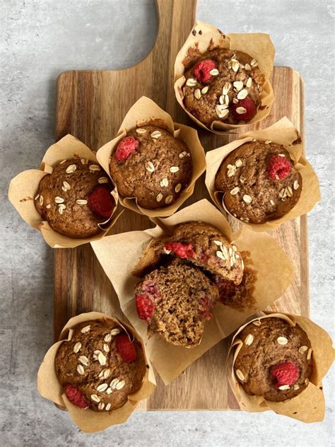 Spelt Flour Raspberry Muffins - Something Nutritious