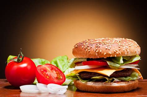1920x1080px | free download | HD wallpaper: burger with meat and tomatoes, hamburgers, fast food ...