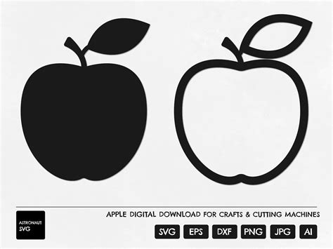 Apple SVG Fruit SVG Apple Cut File School SVG Apple Shape - Etsy UK