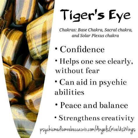 Tiger's eye benefits … | Energy crystals, Crystal therapy, Chakra crystals