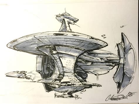 Drawing a spaceship a day – Space Art By Christopher Doll