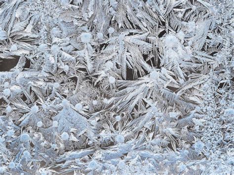 Frost on Surface of Window Glass Closeup in Winter Stock Image - Image ...