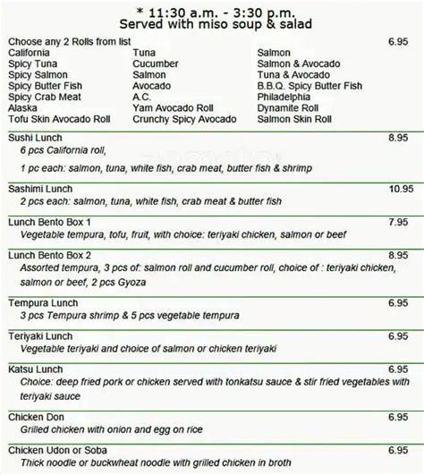 Hokkaido Sushi Menu, Menu for Hokkaido Sushi, Davisville Village, Toronto - Urbanspoon/Zomato