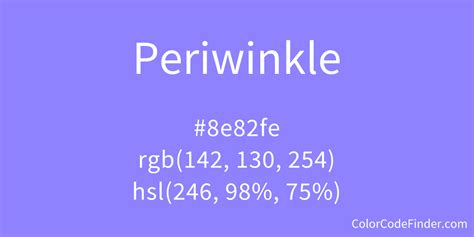 Periwinkle Color Code is #8e82fe