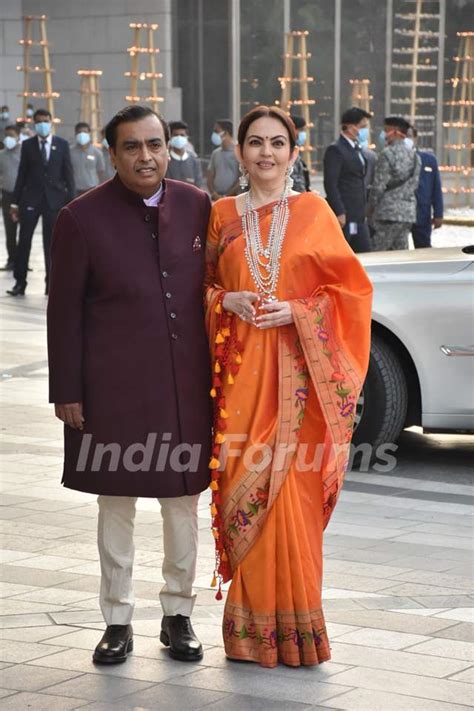 Mukesh Ambani, and wife Nita Ambani spotted at Radhika Merchant’s ...