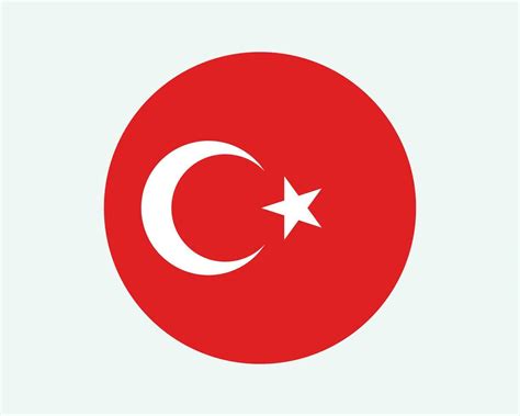 Turquía redondo país bandera. turco circulo nacional bandera. república de Turquía circular ...