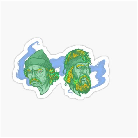 "Cheech n’ Chong" Sticker for Sale by Czarmakar | Redbubble