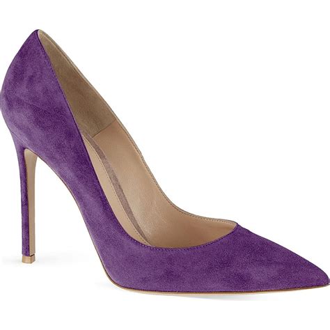 Women Suede Heels Shoes Purple Dress Pumps ~ Awesome New Gift Ideas