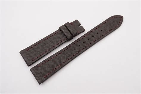 19mm/16mm Dark Brown Calf Skin Leather Watch Strap for Cartier Must Large / Cartier Louis Large ...