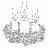 Advent Wreath With Candles coloring Page  Download Print Or Color sketch template