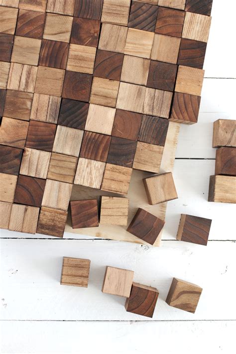 Wooden Mosaic Wall Art DIY - A Beautiful Mess