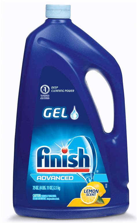 Finish Dishwasher Detergent Gel Liquid, Lemon Scent, 75oz - Walmart.com - Walmart.com