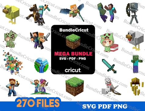 Minecraft Game Characters Bundle SVG [ Download Now ] ️