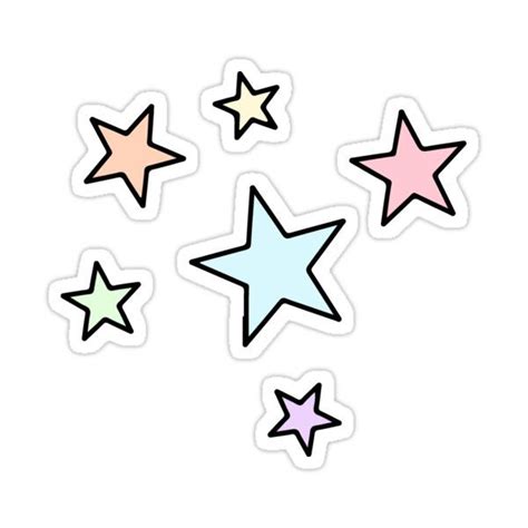 Pastel Stars Sticker by lea-lani | Bubble stickers, Star stickers, Iphone case stickers