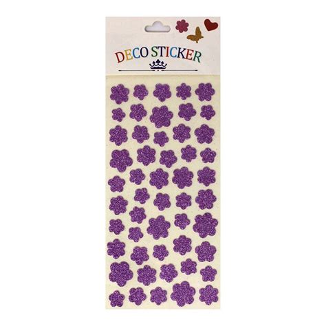 Glitter Foam Flower Shaped Stickers for Scrapbooking Embellishments ...