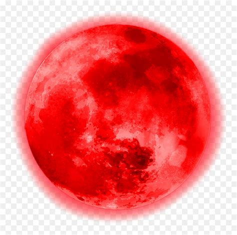 Circle Red Moon Glowing Glowingmoon Cute Aesthetic - Transparent Blood ...