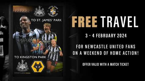 Newcastle United fans offered free matchday travel v Luton Town