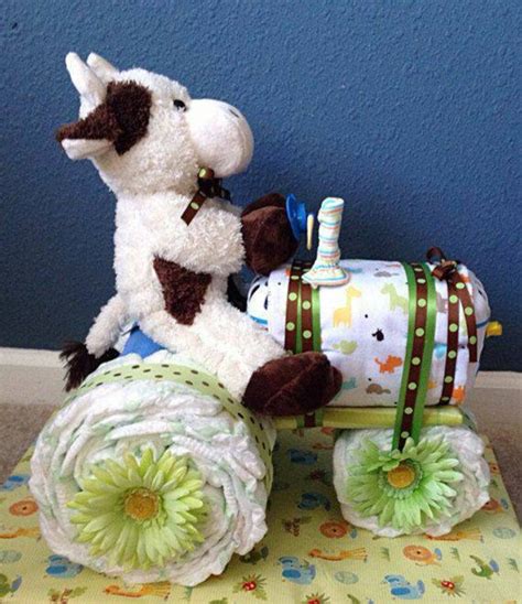 Tractor Diaper Cake | Etsy