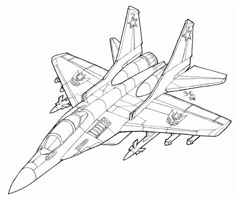Printable Fighter Jet Coloring Pages - Printable Templates