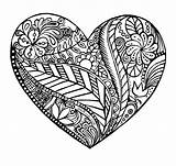 Printable Heart Coloring Pages sketch template