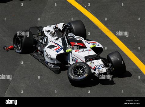 Race car after an accident, Formula 1 Grand Prix Monaco 2015 ...