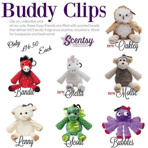 Scentsy Buddy Clips - Scentsy Fragrance Collectible Clip On Scented Teddies