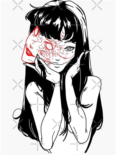 "Tomie" Sticker for Sale by artbyzuleika | Redbubble