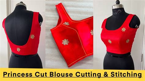 Princess cut blouse cutting and stitching full tutorial | How to Make ...