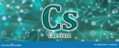 Cs Symbol. Caesium Chemical Element Stock Illustration - Illustration of caesium, science: 260502348