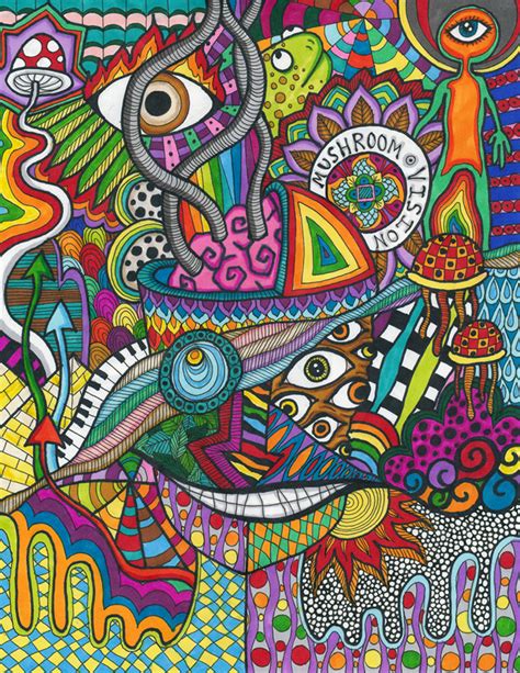 Psychedelic colourful drawings by Liquid Mushroom - Andrei Verner