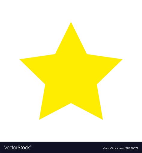 Star yellow color isolated icon Royalty Free Vector Image