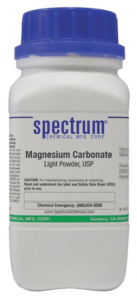 SPECTRUM Magnesium Carbonate, Light Powder, USP: 23389-33-5, Plastic ...