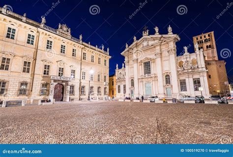 Mantua Mantova, Italy: Mantua Cathedral at Night Editorial Image ...