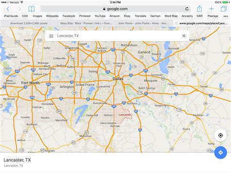 Lancaster TX | Map screenshot, Map, Diagram