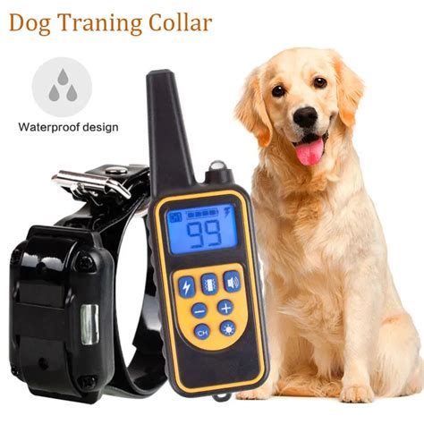 800m Electric Dog Training Collar Pet Remote Control Waterproof Rechargeable with LCD Display ...