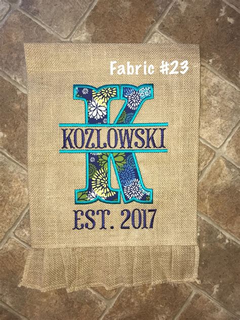 Personalized Garden Flags/personalized Burlap - Etsy