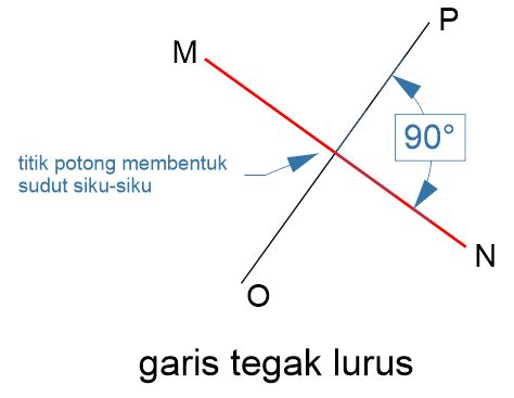 Contoh Garis Tegak Lurus