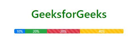 How to create a progress bar in different colors in Bootstrap ? - GeeksforGeeks