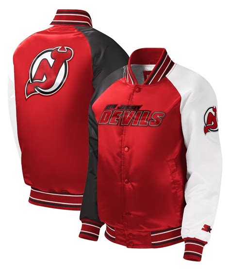 Starter Youth New Jersey Devils Varsity Satin Jacket - Jackets Creator