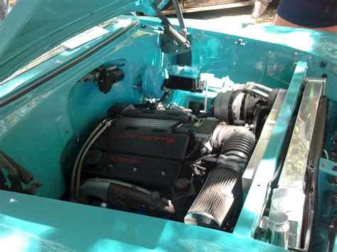 Corvette Engine in 1955 Chevy