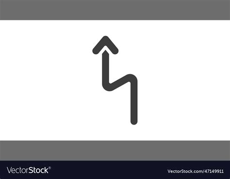 Left reverse curve icon filled reverse curve Vector Image