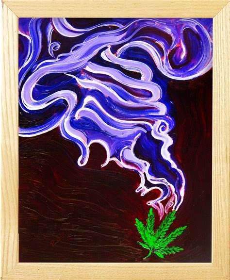 Purple Haze Art Cannabis Smoke Art Marijuana Painting Weed - Etsy