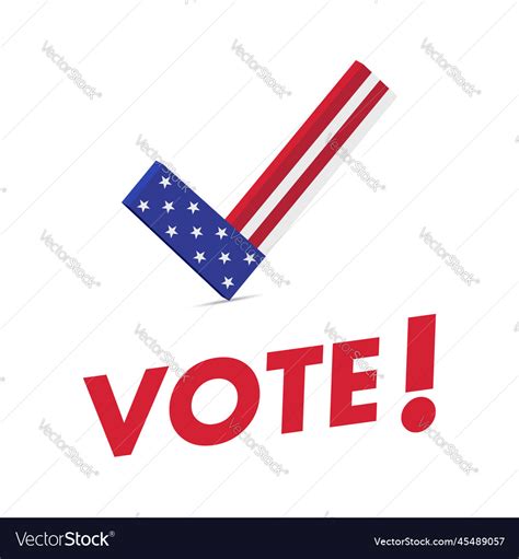 American elections vote slogan with tick 3d Vector Image