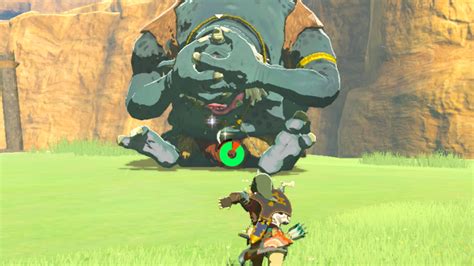 Zelda: Breath of the Wild - Hinox Blocking His Eye - IGN