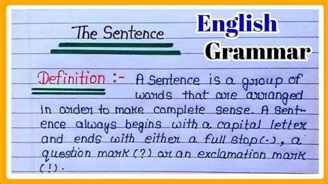 what is sentence | Definition of sentences in english | sentences ...