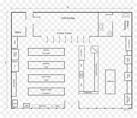 Retail Store Floor Plan Layout, HD Png Download - vhv